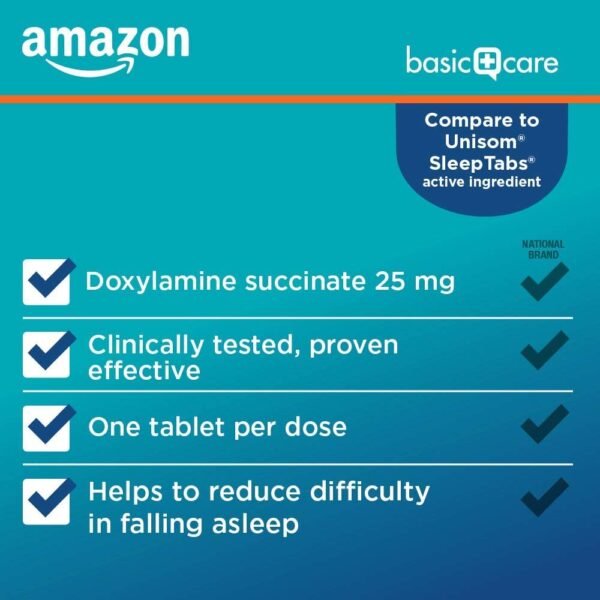 Amazon basic care sleep aid insomnia supplement 3