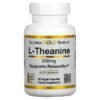 California Gold Nutrition L Theanine AlphaWave Supports Relaxation Calm Foc