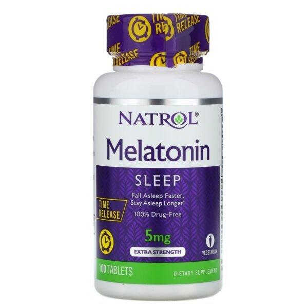 Natrol Melatonin Time Release Extra Strength 5 mg 100 Tablets 1