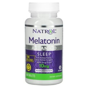 Natrol, Sleep Supplement, Advanced Sleep, Time Release, 10 mg, 60 Tablets