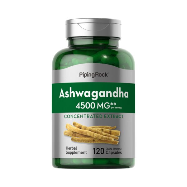 Pipingrock ashwagandha 4500 mg per serving 120 quick release capsules