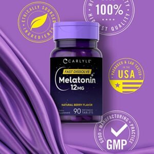 Carlyle Melatonin 12 mg Fast Dissolve 90 Tablets 6